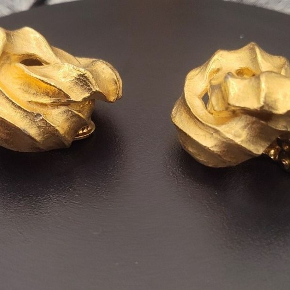 MCM Costume Jewelry Givenchy High Gloss Gold Tone Clip-on Earrings